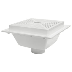 Sioux Chief 861-3P 3 Solvent Weld - Square Floor Sink with PVC Grate