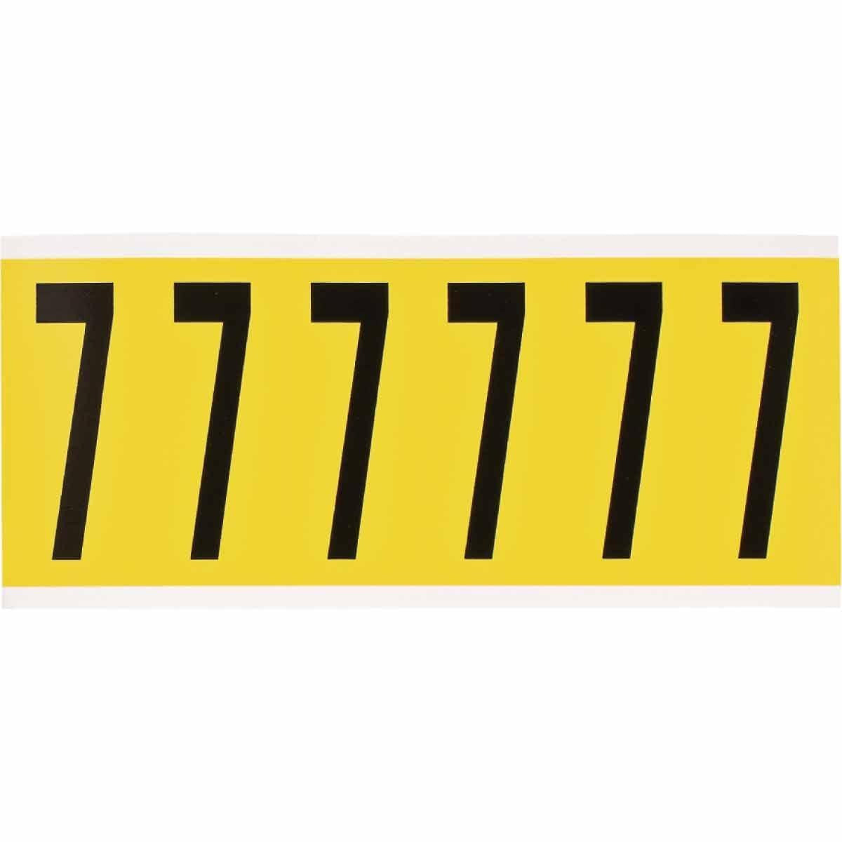 BRADY Brady 3450-7 Number Label 1.5 in x 3.5 in (6 per card)