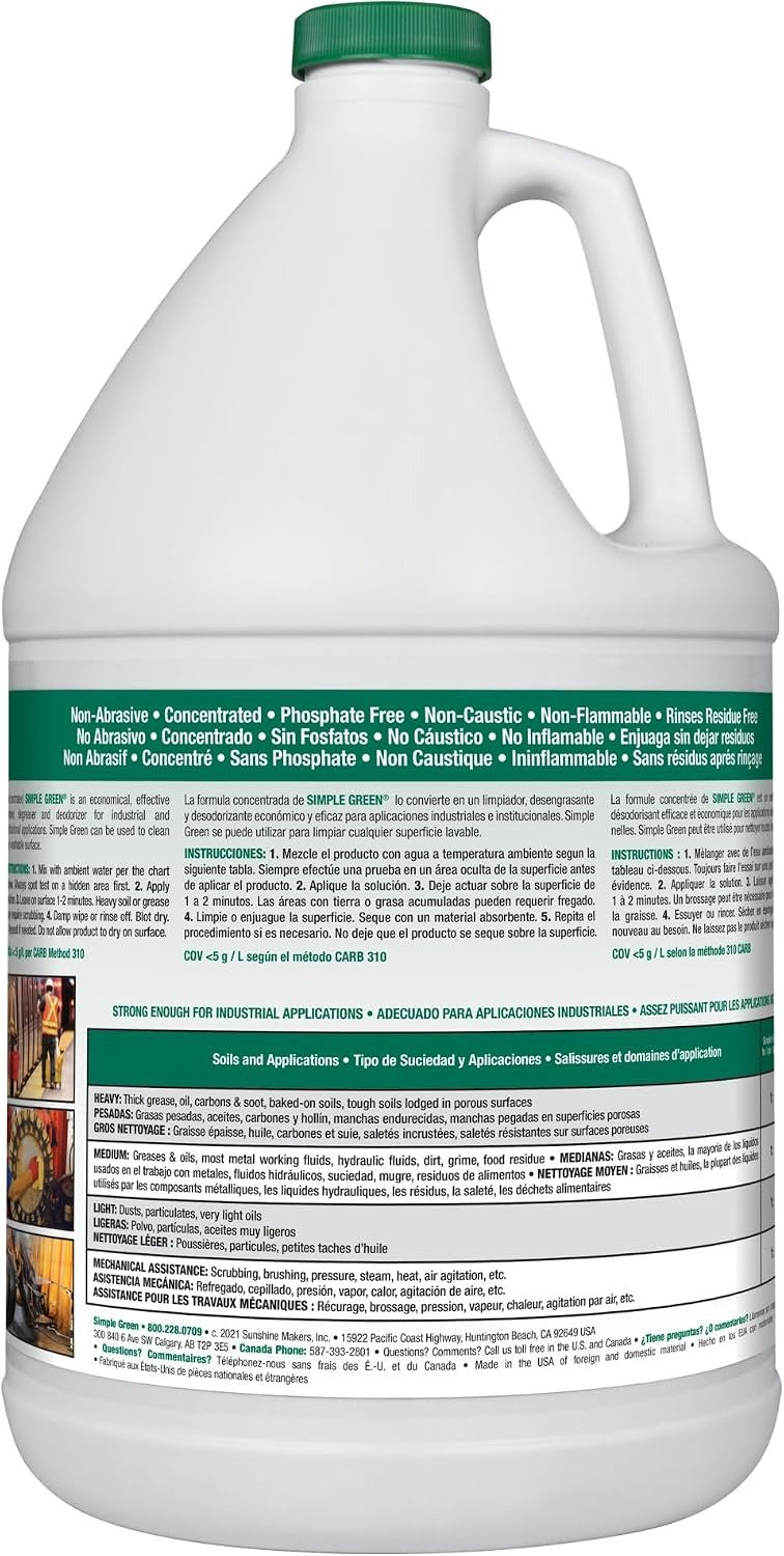 SIMPLE GREEN Simple Green SMP13005CT Industrial Cleaner and Degreaser 127.8 fl oz Pack of 1