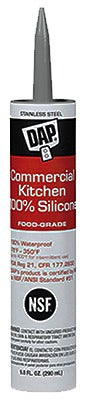 DAP Dap Inc 8660 Stainless Steel Silicone Kitchen Caulk 9.8 Oz