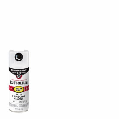 RUST-OLEUM Rust-oleum 376870 Stops Rust 5-in-1 Spray Paint Satin White 12 Oz