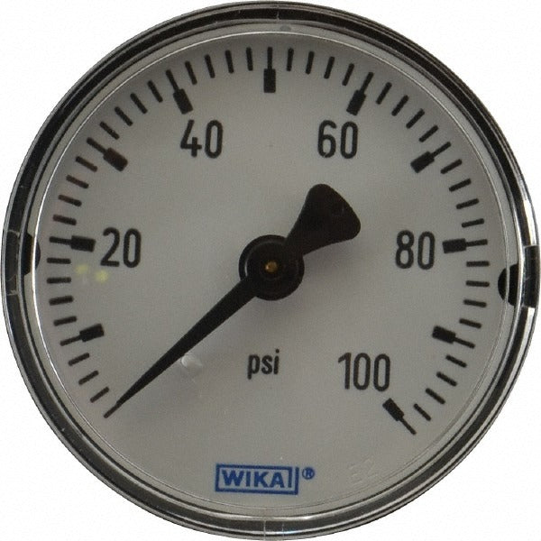 WIKA Wika 4253290 Pressure Gauge 0-100 Psi 2 in Npt Back Mount