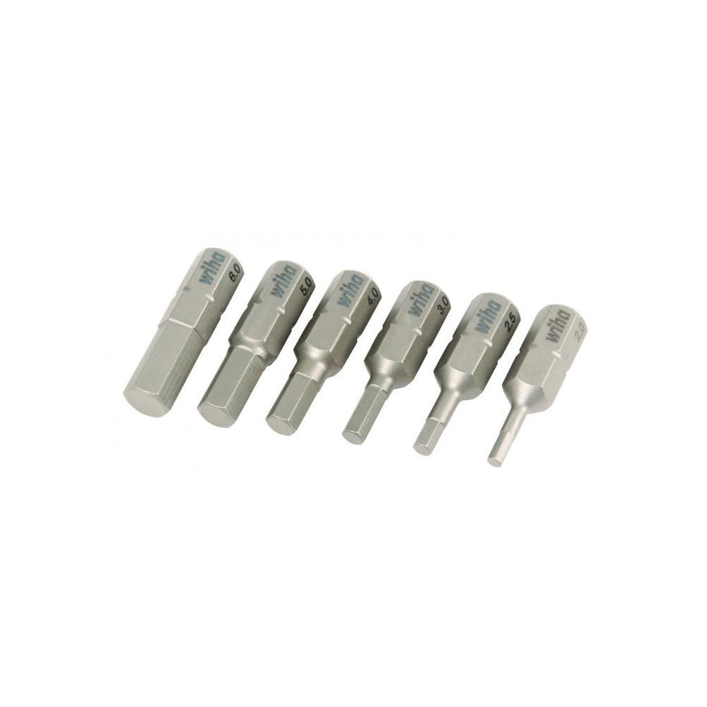 WIHA Wiha 71397 Hex Insert Bit Set 2-6mm 6 Piece