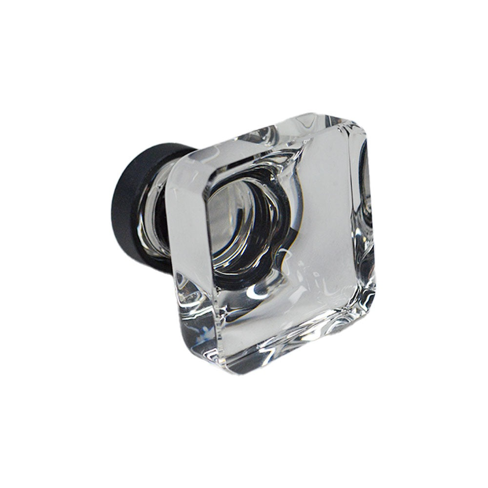 EMTEK Emtek 86403US19 Square Cabinet Knob Flat Black