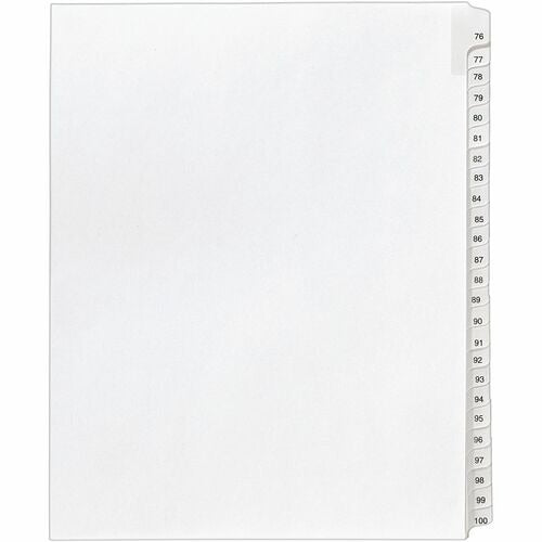 AVERY Avery AVE01704 Index Dividers 76-100 Side Tab Set of 25