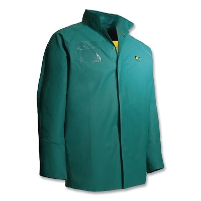 ONGUARD 7103200.LG Chemtex Jacket with Hood Snaps Large PVC Green