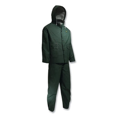 ONGUARD 7660000.2X Sitex 3-Pc Rain Suit with Detachable Hood Jacket/Bib Overalls Polyester PVC 2X-Large