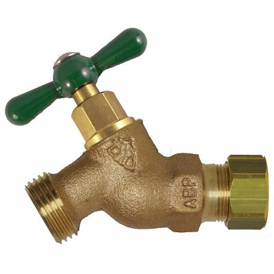 ARROWHEAD BRASS Arrowhead Brass 254CCLF Straight Hose Bibb 1/2 in Compression