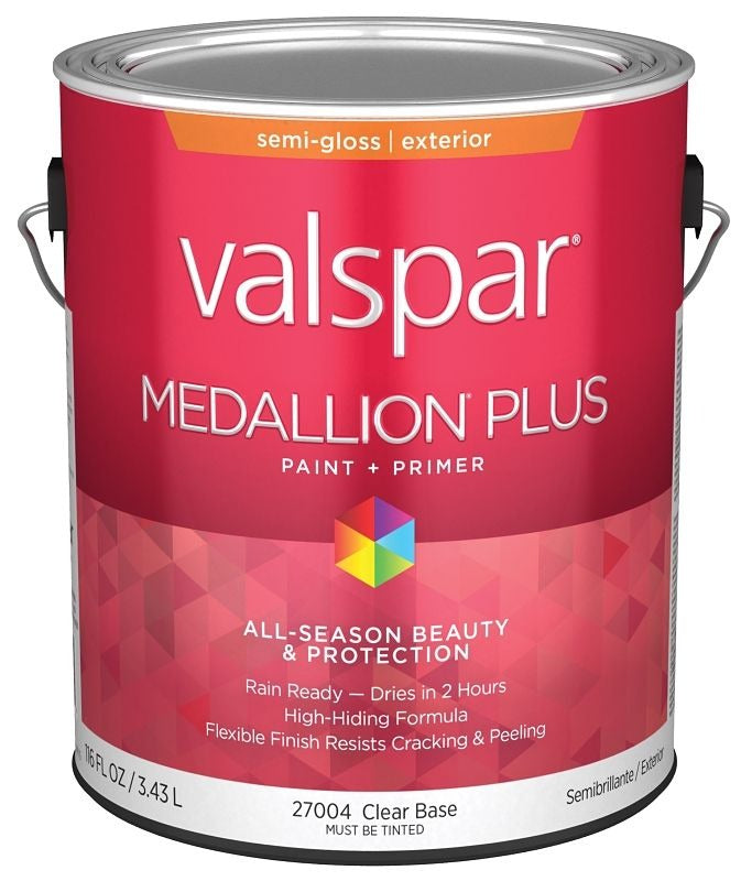 VALSPAR Valspar 028.0027004.007 Medallion Plus Exterior Paint & Primer Semi-Gloss (1 Gallon) 27004