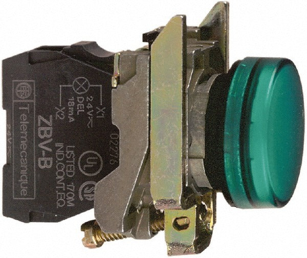 SCHNEIDER ELECTRIC Schneider Electric XB4BVM3 Led Pilot Light 30mm Green
