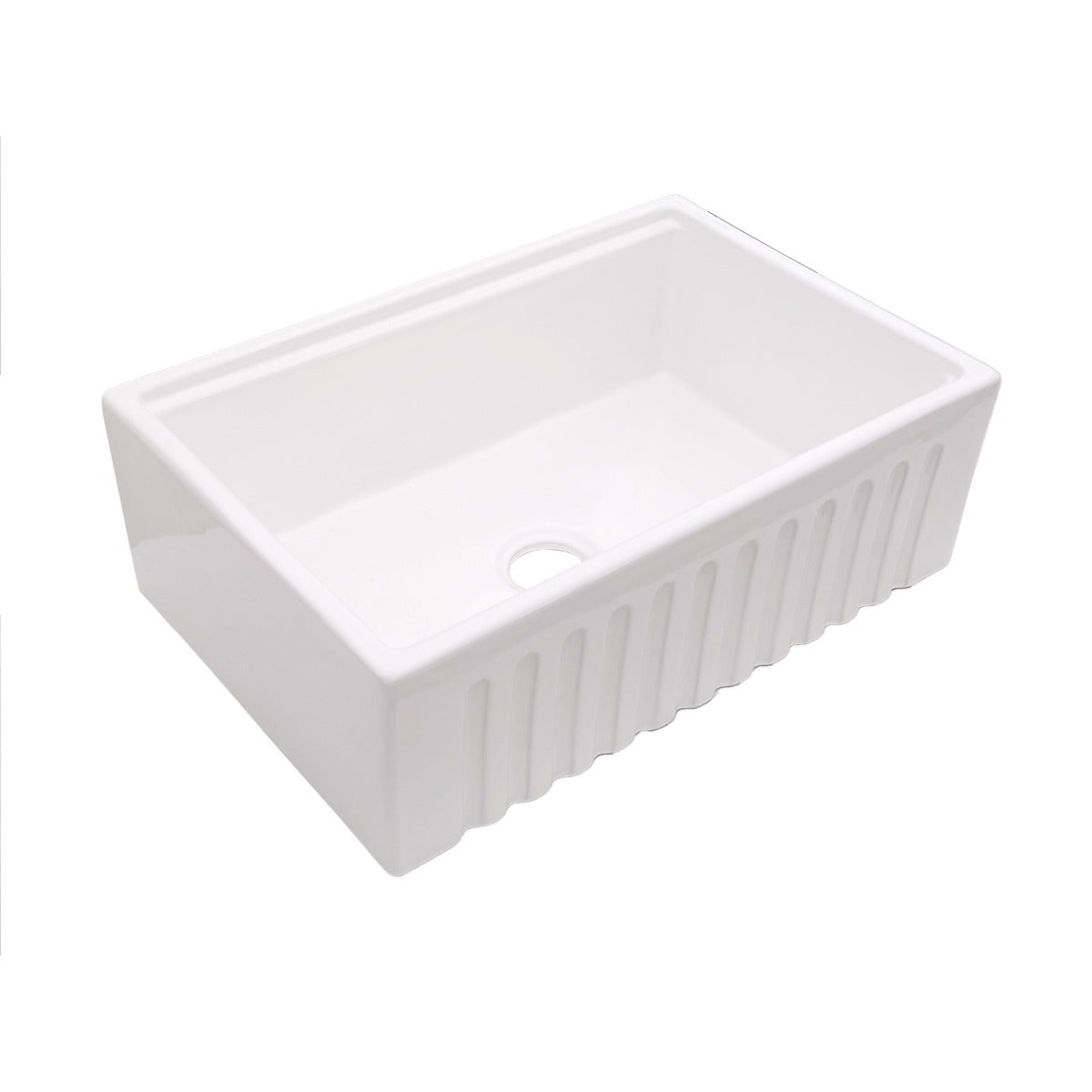 DAKOTA Dakota Plumbing Products DSE-FCAL3020S Fireclay Farmhouse Sink