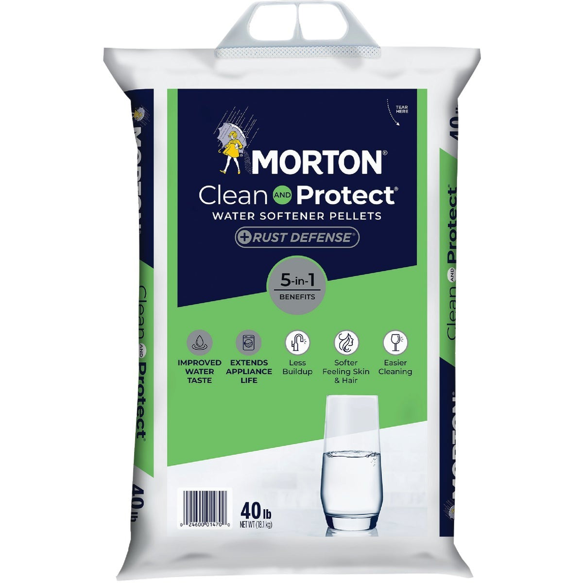 MORTON Morton F124700000G Water Softener Salt Pellets 40 Lb