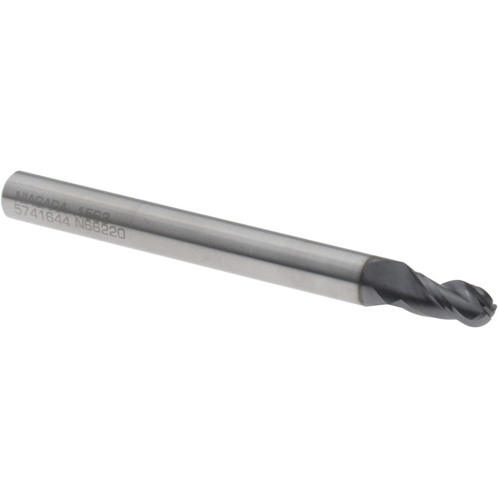SECO TOOLS Seco 17003782 Ball End Mill 5/32 in 3 Flute Solid Carbide