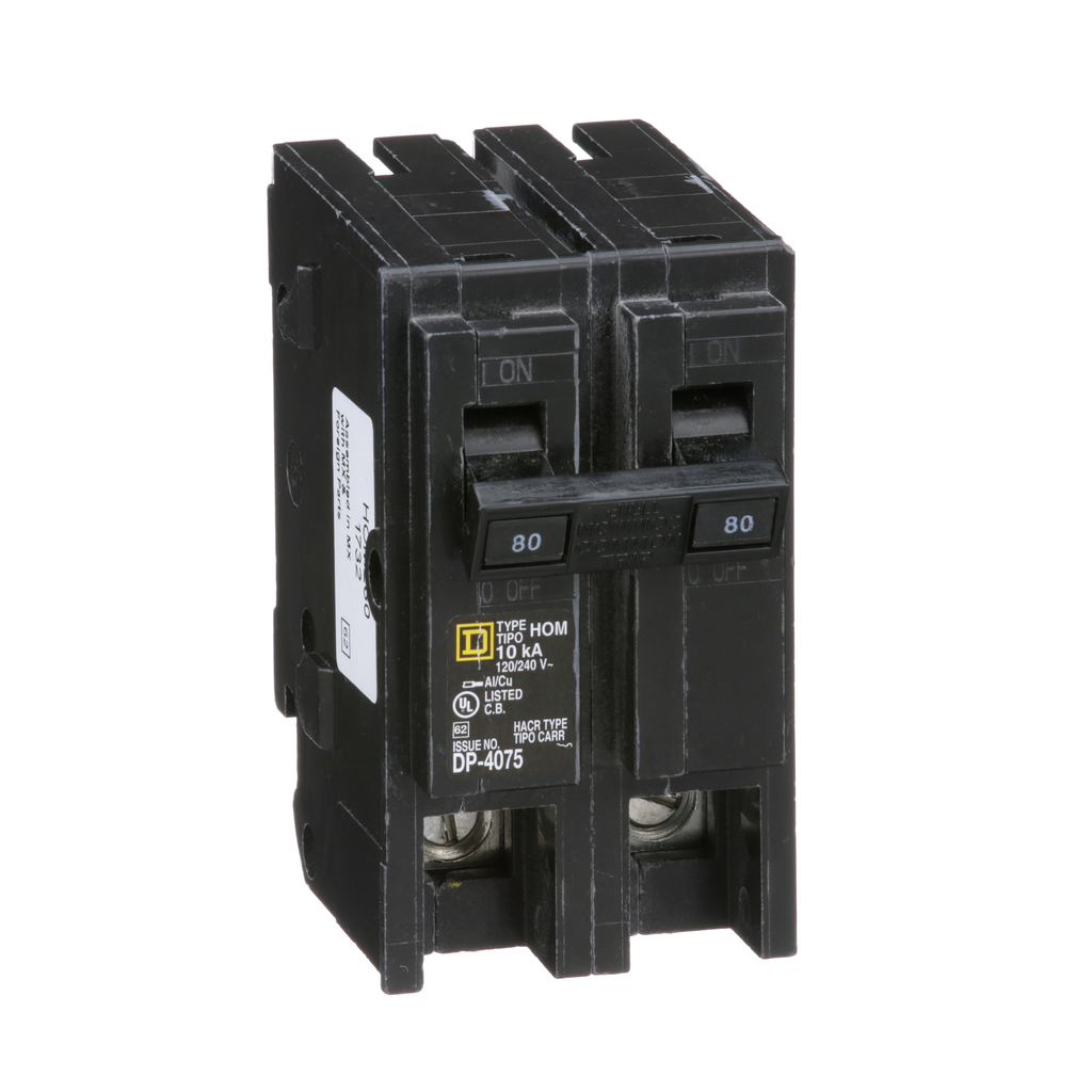 Square D HOM280 Miniature Circuit Breaker 80 Amp 120/240 Volt