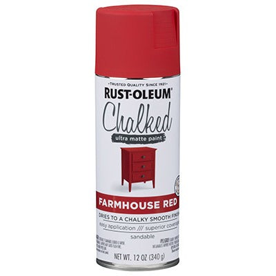 RUST-OLEUM Rust-oleum 329193 Chalked Ultra Matte Spray 12 Oz Red