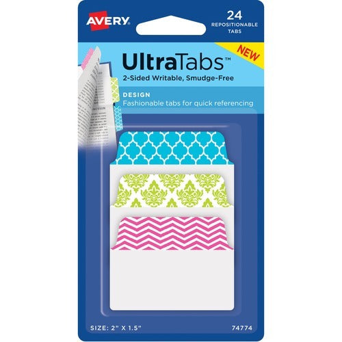 AVERY Avery AVE74774 Ultra Tabs 2-sided Page Tabs 24 Pack