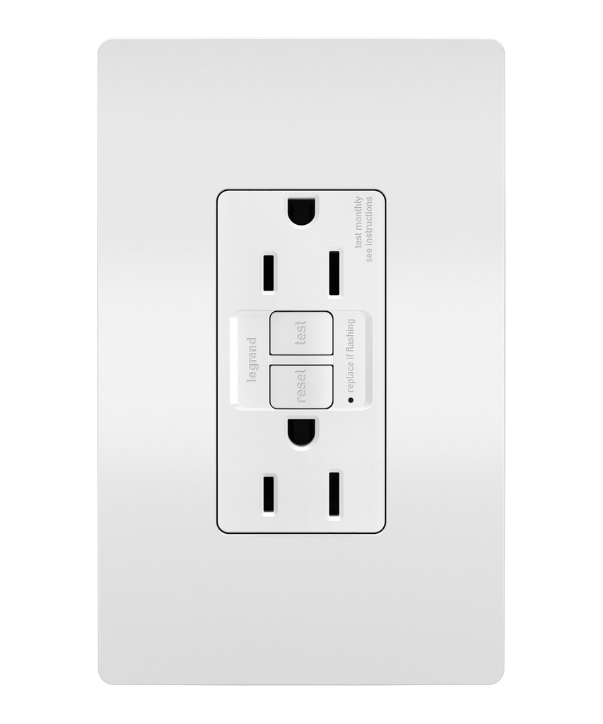 Pass & Seymour 1597-TRW Duplex With LED Indicator Light Type, High Impact Resistant