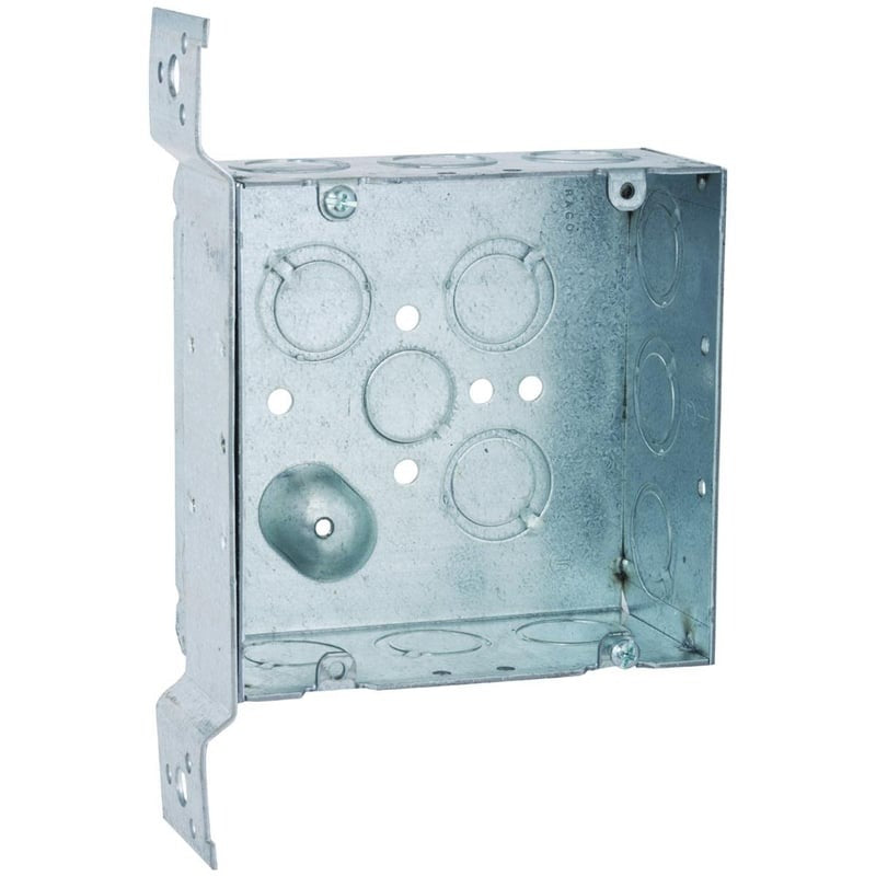 MULTIPLE MULTIPLE 254 4-11/16 Square Box 2-1/8 inches Deep Combo KO's FM Bracket