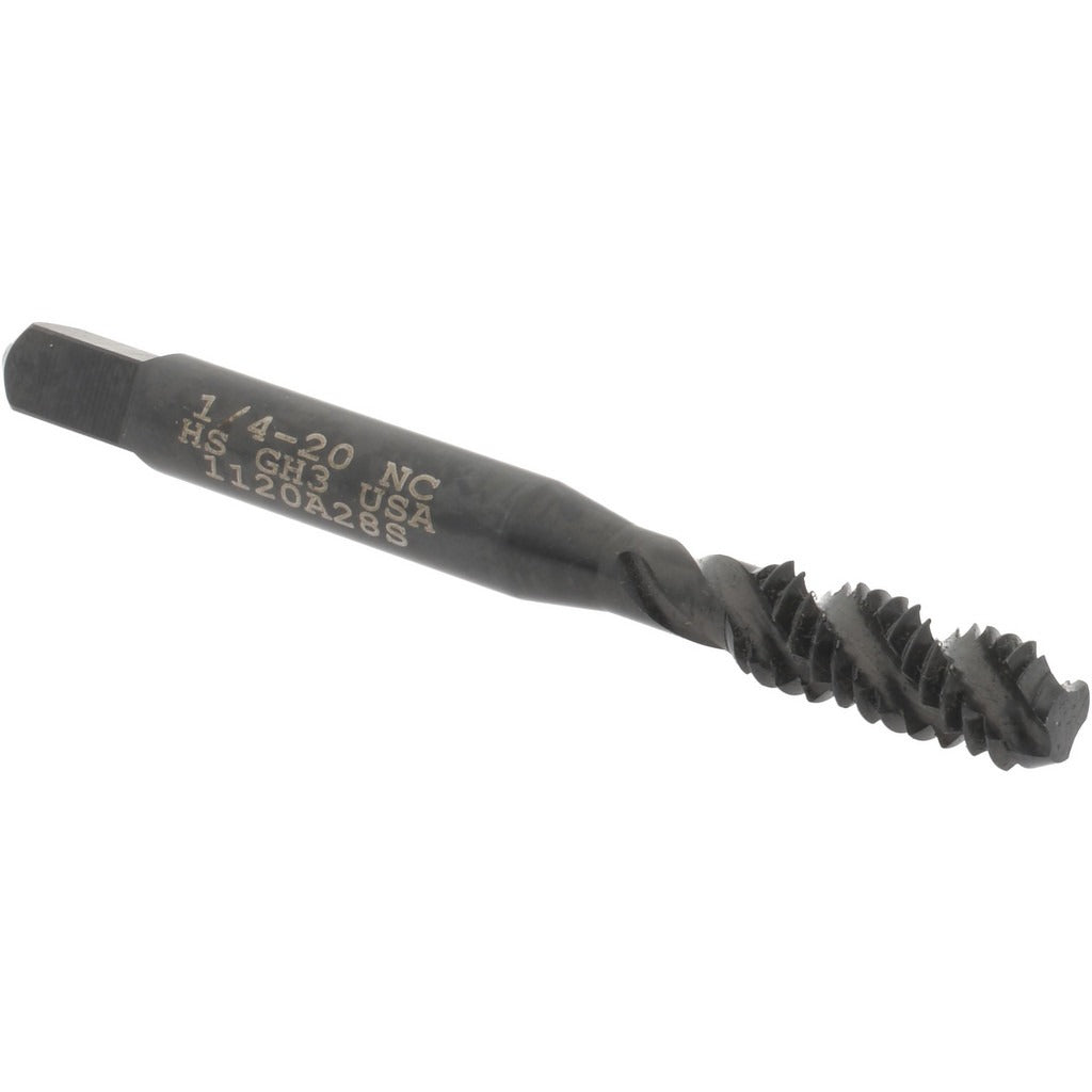 HERTEL Hertel K033011AS Spiral Flute Tap 1/4-20 Unc Bottoming Hss