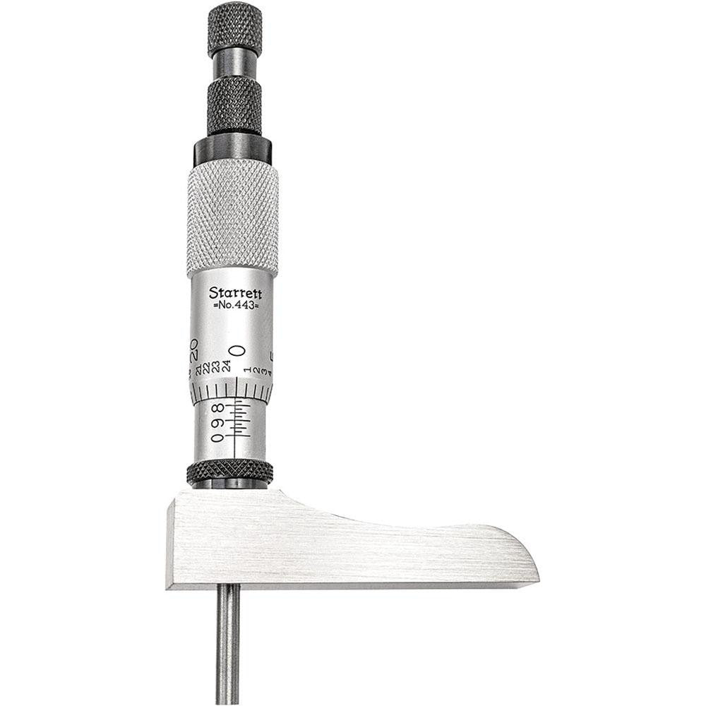 STARRETT Starrett 52173 Mechanical Depth Micrometer 6 Inch 6 Rod
