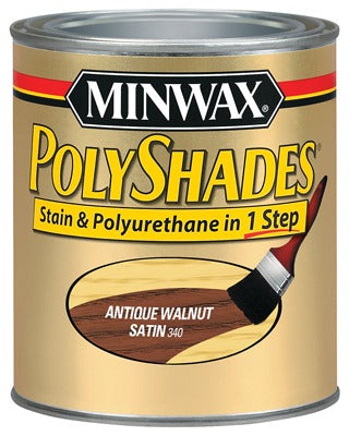 MINWAX Minwax 61340 Polyshades Antique Walnut Satin Stain Finish 1 Qt