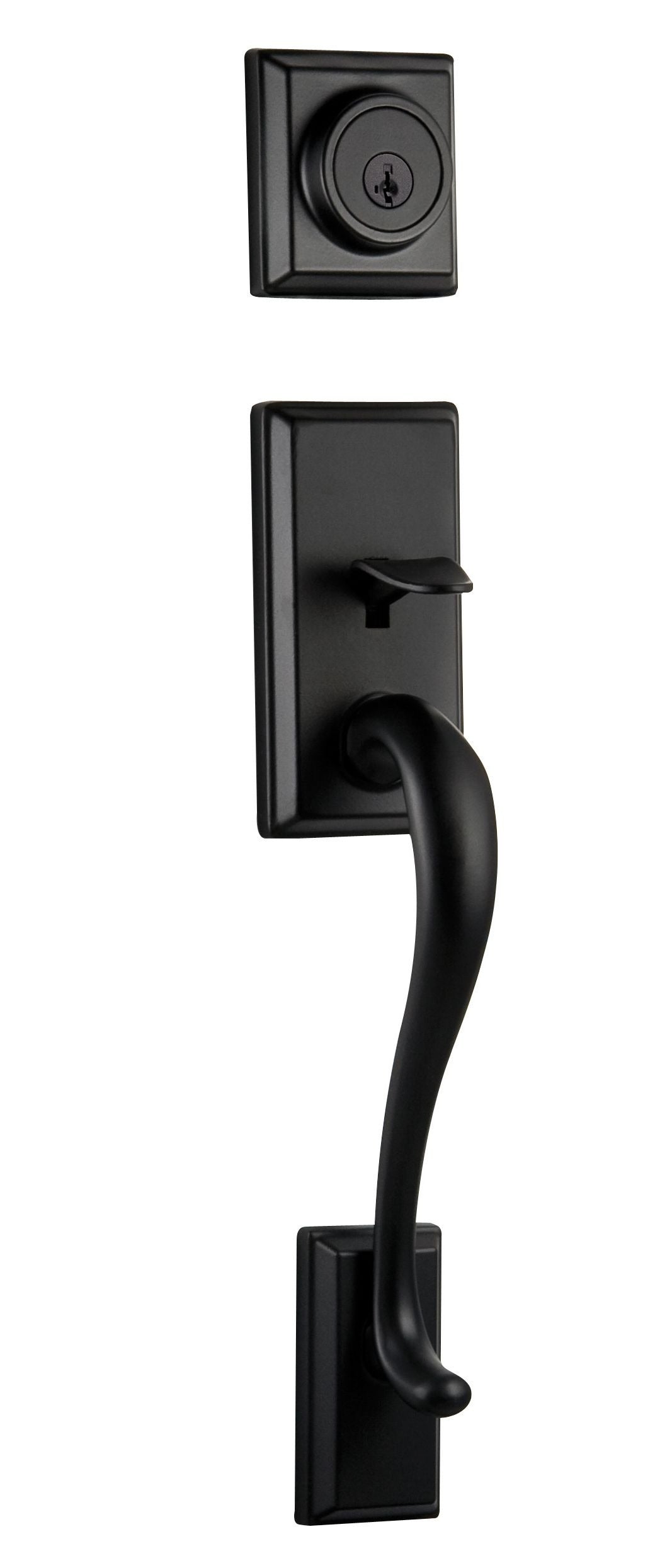 KWIKSET Kwikset 802HELIP-514 Hawthorne Dummy Handleset Matte Black