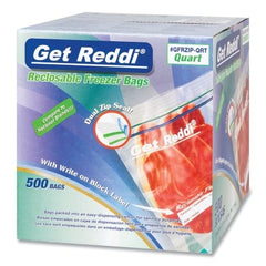 GET REDDI GFRZIP-QRT Double Zipper Reclosable Bags Quart