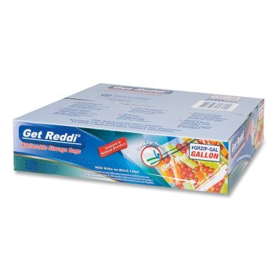 GET REDDI GRZIP-GAL Double Zipper Reclosable Bags 10.5 x 11 in Gallon