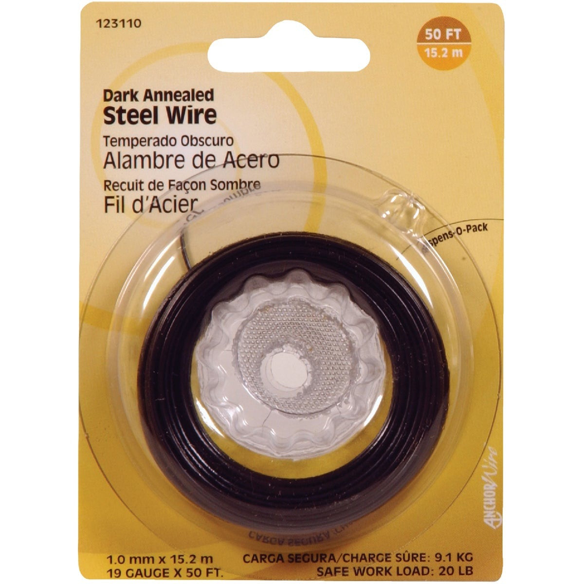 HILLMAN Hillman 123110 Black Wire 19 Gauge 50 Ft