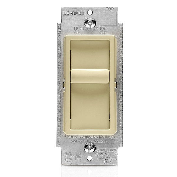 LEVITON Leviton 06672-1LI Sureslide Dimmer Switch 1-pole 120V Ivory