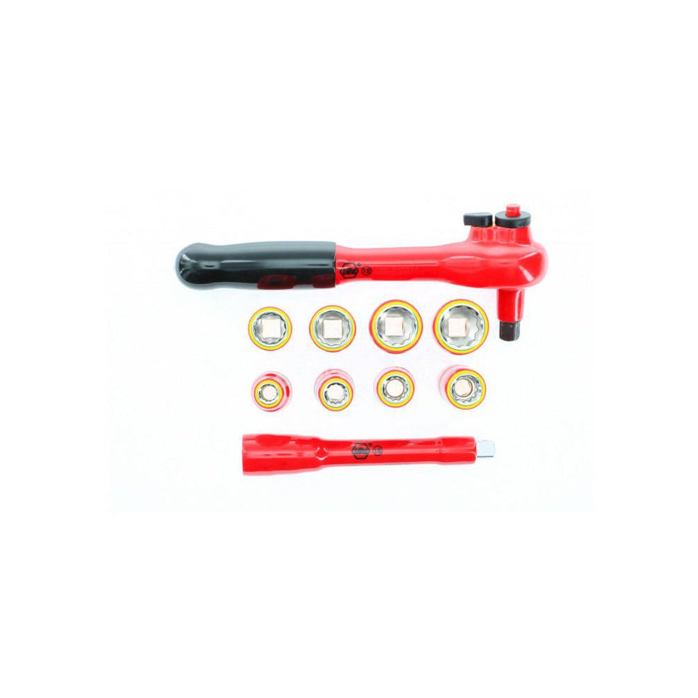 WIHA Wiha 31493 Insulated Socket Set 10 Pc 3/8 Drive 6 Pt