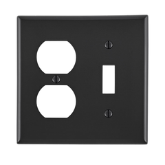 Leviton 80705-E Wallplate Combination 2 Thermoplastic Nylon Black