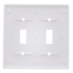 Leviton 88009 2-Gang Toggle Switch Wall Plate, Thermoset, White