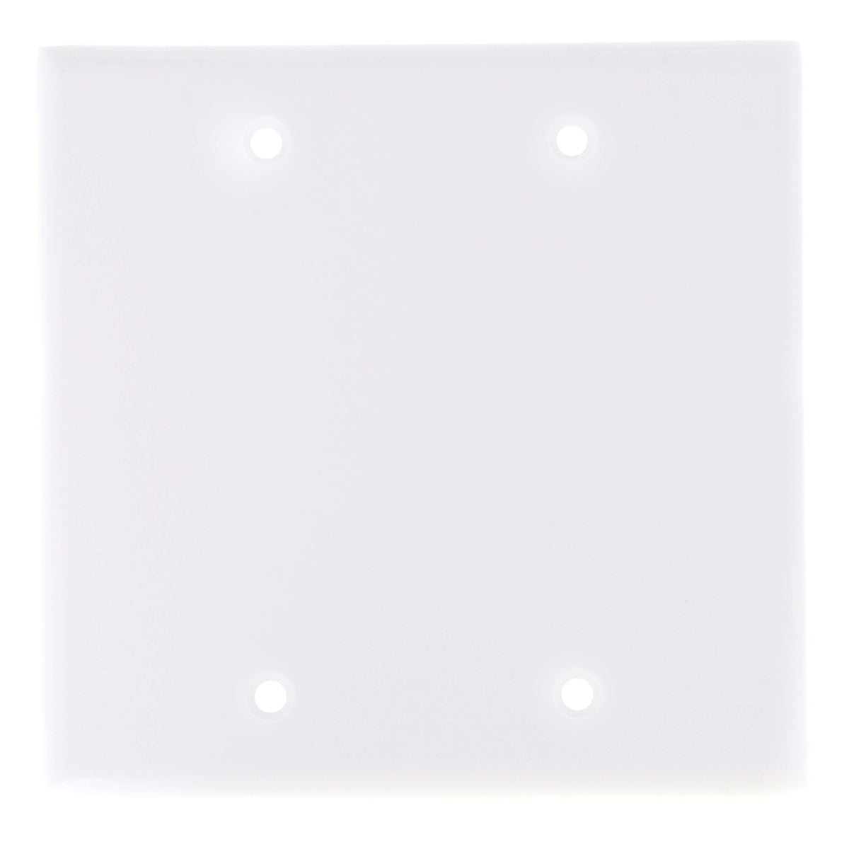 Leviton 88025 2-Gang No Device Blank Wallplate Standard Size Thermoset White