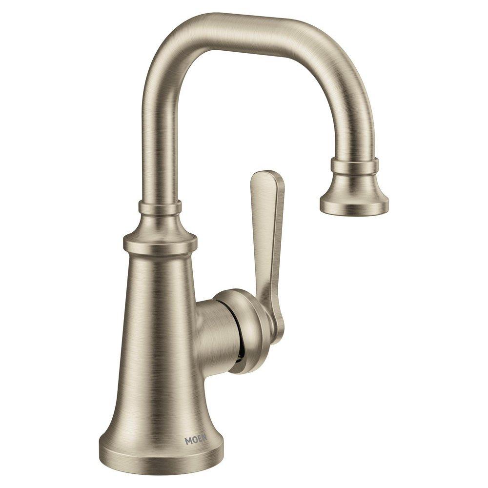 Moen S44101BN Colinet Single Handle Monoblock Bathroom Sink Faucet in Brushed Nickel