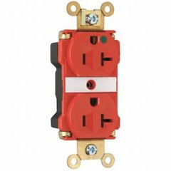 Pass & Seymour PT8300RED PlugTail Extra Heavy-Duty Hospital Grade Duplex Receptacle 125 VAC 20 A 2 Poles 3 Wires Replacement MPN