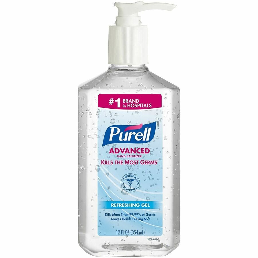 GOJO Gojo GOJ365912 Purell Advanced Hand Sanitizer Gel 12 fl oz Pump (12/Case)