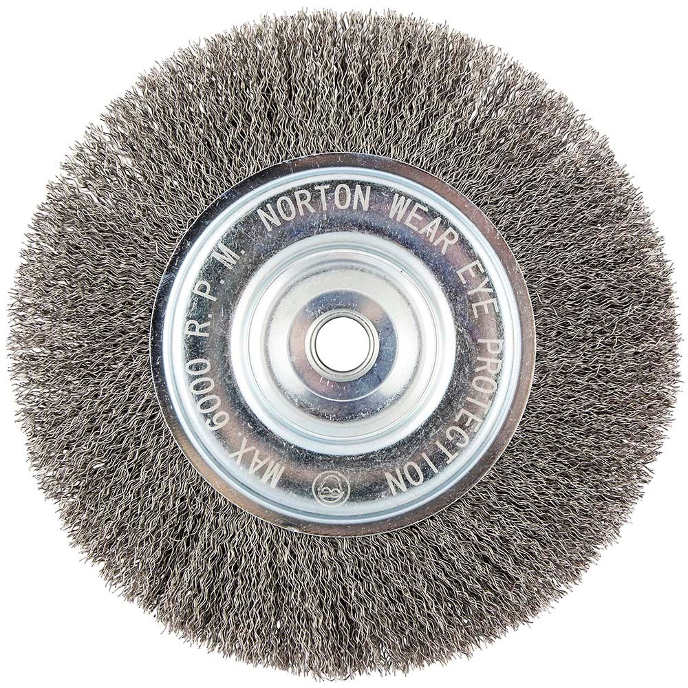 NORTON Norton 66252839089 Wheel Brush 8 in Crimped Carbon Steel
