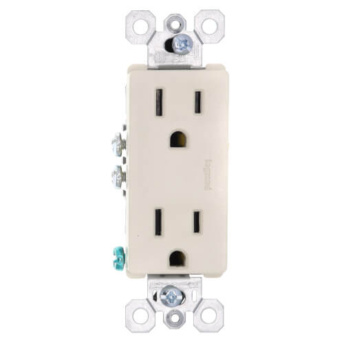 Pass & Seymour 885TRLA duplex decorator tamper-resistant receptacle 15A 125V