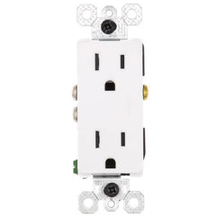 Pass & Seymour 885-TRWRW RECEPTACLE BL STR 125VAC 15A 2 3 WHT SCR