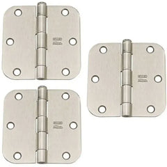 True Value N830-328 V512R5/8 Door Hinges 3 Pack Satin Nickel Replacement MPN