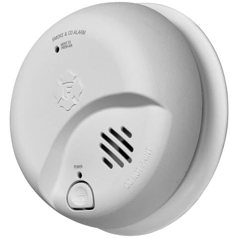 BRK Brk 1046870 Interconnect Hardwire Combination Smoke and Carbon Monoxide Alarm Hardwired With 9V Battery Backup (5.6 in) Replaces SC9120B