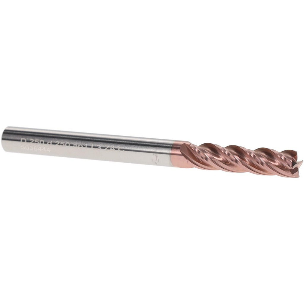 ISCAR Iscar 3398261 Square End Mill 1/4 in 4 Flute Solid Carbide