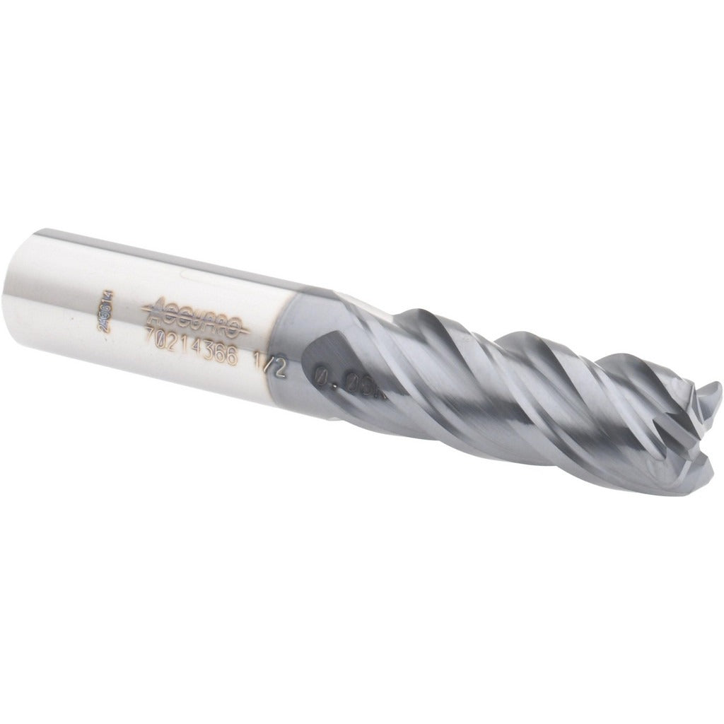 ACCUPRO Accupro 12180634 Corner Radius End Mill 1/2 in 4 Flute Altin