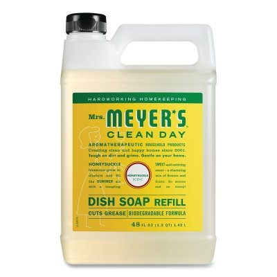 Mrs. Meyer'S Clean Day 347546 Dish Soap Refill, Honeysuckle 48 fl oz