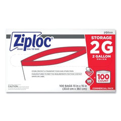 Ziploc 682253 Double Zipper Storage Bag 2 gal 100/Box