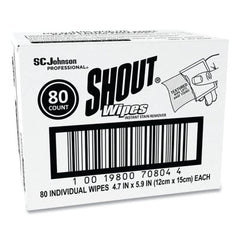 Shout 686661 Wipe & Go Instant Stain Remover 80 Packets