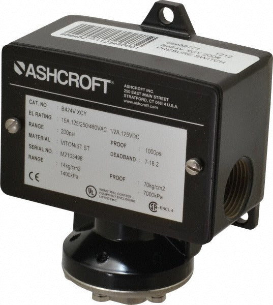 ASHCROFT Ashcroft 93267 Pressure Switch 1000 Psi 1/4 Inch Thread