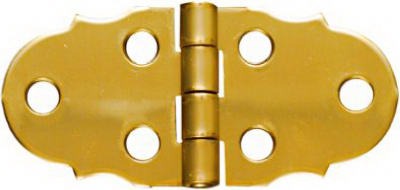NATIONAL HARDWARE National Mfg N211-805 Decorative Hinge 1-5/16 in Bright Brass 2 Pack