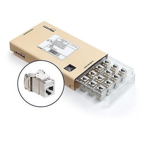 LEVITON Leviton Telcom 6ASJK-CW6 Cat 6A Shielded Jack 12-pack